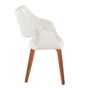 Curvo - High Back Upholstered Chair (Set of 2) - Walnut Wood Legs