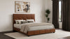 Farrell California King Leatherette Panel Bed Brown — product view 2