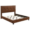 Farrell California King Leatherette Panel Bed Brown — product view 1