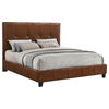 Farrell California King Leatherette Panel Bed Brown — product view 3