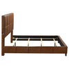 Farrell California King Leatherette Panel Bed Brown — product view 6