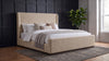 Nala Eastern King Fabric Upholstered Platform Bed Tan — product view 2