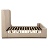 Nala Eastern King Fabric Upholstered Platform Bed Tan — product view 6