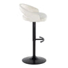 Grotto - Upholstered Adjustable Barstool - Black Metal Base
