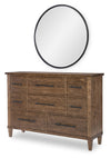 Artisan's Place Round Mirror — Vintage Pine / Ironwood