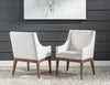 Artisan's Place Upholstered Host Chair — Set of 2 — Vintage Pine / Ironwood