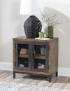 Artisan's Place Door Nightstand — Vintage Pine / Ironwood