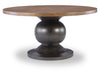 Artisan's Place 60-inch Round Dining Table — Vintage Pine / Ironwood