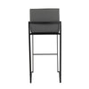 Fuji - High Back Barstool - Black Steel Legs