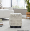 Tahoe - Band Ottoman - Black Metal, Cream Wool