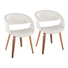 Curvo - Upholstered Chair (Set of 2) - Walnut Wood Legs