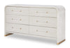 Miramar 68-inch Six Drawer Dresser — Oyster