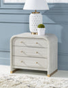Miramar Oyster Three Drawer Nightstand — Oyster