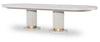 Miramar 46-inch Oval Dining Table — Oyster