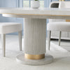Miramar 46-inch Oval Dining Table — Oyster