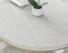 Miramar 46-inch Oval Dining Table — Oyster