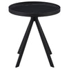 Briggs - Round Marble Printed Glass Top End Side Table