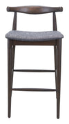 Tuzka Barstool Gray & Espresso — Set of 2
