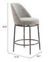 Nordhavn Swivel Counter Stool Gray