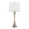 Lenuxe - 24" Metal Table Lamp - Brushed Nickel (Set of 2)