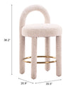 Curco Counter Stool Beige — Set of 2