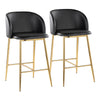 Fran - Fixed-Height Counter Stool (Set of 2) - Gold Metal Base