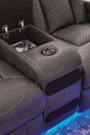 Fyne-Dyme Power Reclining Loveseat with Console - Shadow