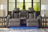 Fyne-Dyme Power Reclining Loveseat with Console - Shadow