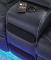 Fyne-Dyme Power Reclining Loveseat with Console - Sapphire