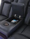 Fyne-Dyme Power Reclining Loveseat with Console - Sapphire