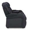 Fyne-Dyme Power Reclining Loveseat with Console - Sapphire