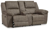 Laresview Reclining Loveseat with Console