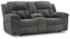 Frohn Reclining Loveseat with Console - Graphite (3740694)