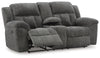 Frohn Reclining Loveseat with Console - Graphite (3740694)