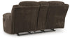 Frohn Reclining Loveseat with Console - Chocolate