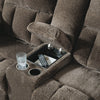 Frohn Reclining Loveseat with Console - Chocolate
