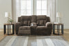 Frohn Reclining Loveseat with Console - Chocolate