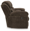 Frohn Reclining Loveseat with Console - Chocolate