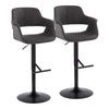 Vintage Flair - Adjustable Barstool (Set of 2) - Black