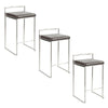 Fuji - 26" Stackable Counter Stool - Brushed Stainless Steel