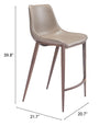 Magnus Counter Stool (Set of 2) Brown & Walnut — Set of 2