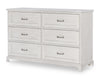 Ashton 54-inch 6 Drawer Dresser — Bleached Linen