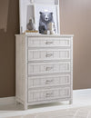 Preston Five Drawer Chest — Bleached Linen
