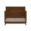 Malia - Crib With High Headboard And Guardrail - Walnut