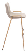 Desi Barstool Beige & Gold — Set of 2