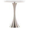 Lenuxe - 24" Metal Table Lamp - Brushed Nickel (Set of 2)