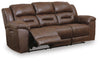 Stoneland Power Reclining Sofa - Chocolate