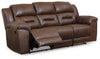 Stoneland Reclining Sofa - Chocolate