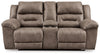 Stoneland Power Reclining Loveseat with Console - Fossil