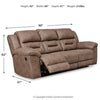 Stoneland Reclining Sofa - Fossil